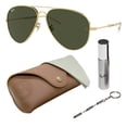 thumbnail image 1 of Ray-Ban RB3825 OLD AVIATOR Pilot Shaped Non-Polarized Sunglasses for Men & Women - Includes Official RAYBAN Eyewear Kit - Ideal Formal & Casual Wear Sunglasses - Green Lens, 1 of 7