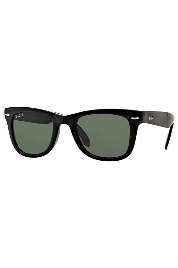 RB4105 FOLDING WAYFARER 601/58 54M Black/Green Crystal Polarized Sunglasses For Men For Women