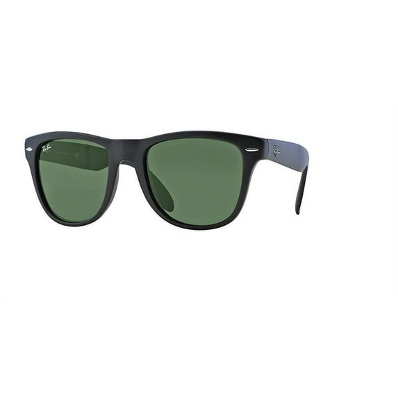 Ray-Ban RB4105 FOLDING WAYFARER 601S 54M Matte Black/Green Crystal Sunglasses For Men For Women
