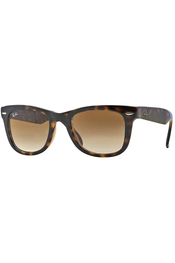 Ray-Ban RB4105 FOLDING WAYFARER 710/51 54M Light Havana/Brown Crystal Gradient Sunglasses For Men For Women