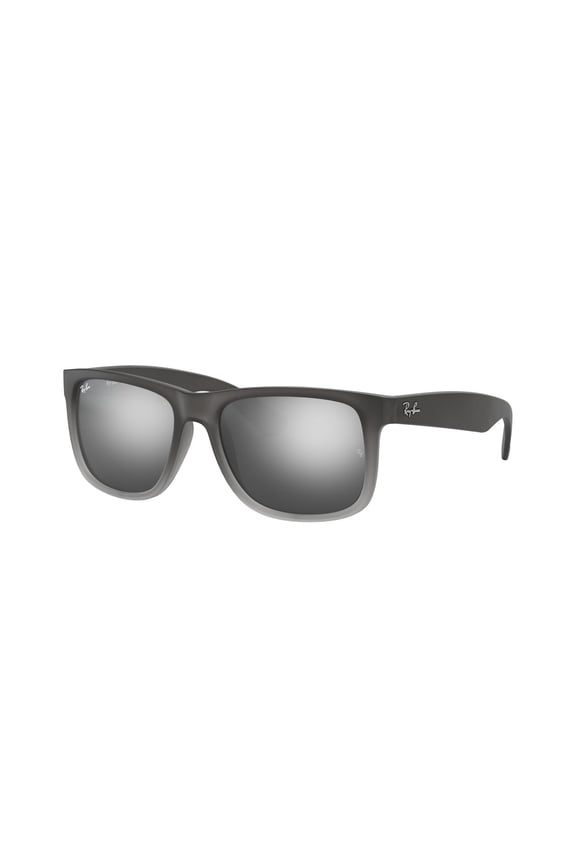 RB4165 JUSTIN CLASSIC Square Shape Sunglasses Matte Grey Frame | Grey Gradient Lens 55mm