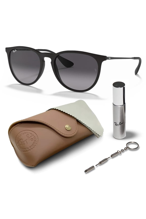RB4171 ERIKA CLASSIC Phantos Shaped Non-Polarized Sunglasses for Women - Includes Official RAYBAN Eyewear Kit - Ideal Formal & Casual Wear Sunglasses - Grey Gradient Lens