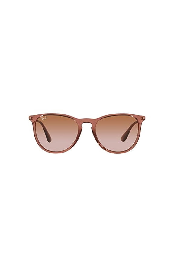 RB4171 Erika Round Sunglasses, Transparent Light Brown/Gradient Brown, 54 mm