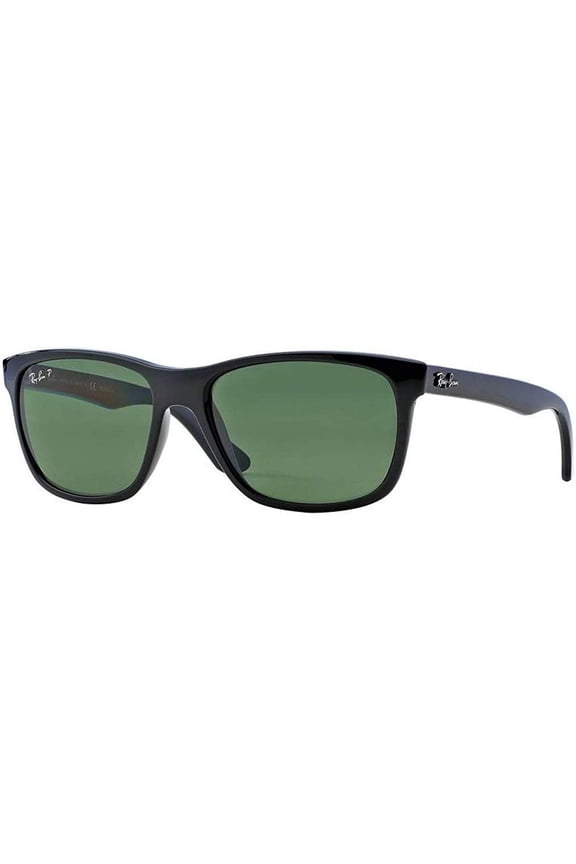 Ray-Ban RB4181 601/9A 57M Shiny Black/Green Polarized Sunglasses For Men For Women