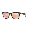 thumbnail image 1 of Ray-Ban RB4195 WAYFARER LITEFORCE 601S2Y 52M Matte Black/Copper Flash Sunglasses For Men For Women, 1 of 4