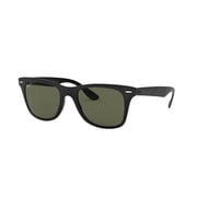 RAY-BAN RB4195 WAYFARER LITEFORCE Square Shape Sunglasses Matte Black Frame | Polarized G-15 Green Lens 52mm