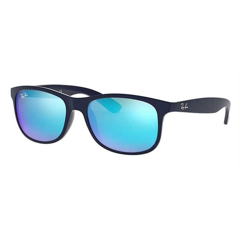 Ray-Ban RB4202 ANDY 615355 55M Shiny Blue On Matte Top/Green Mirror Blue  Sunglasses For Men For Women 