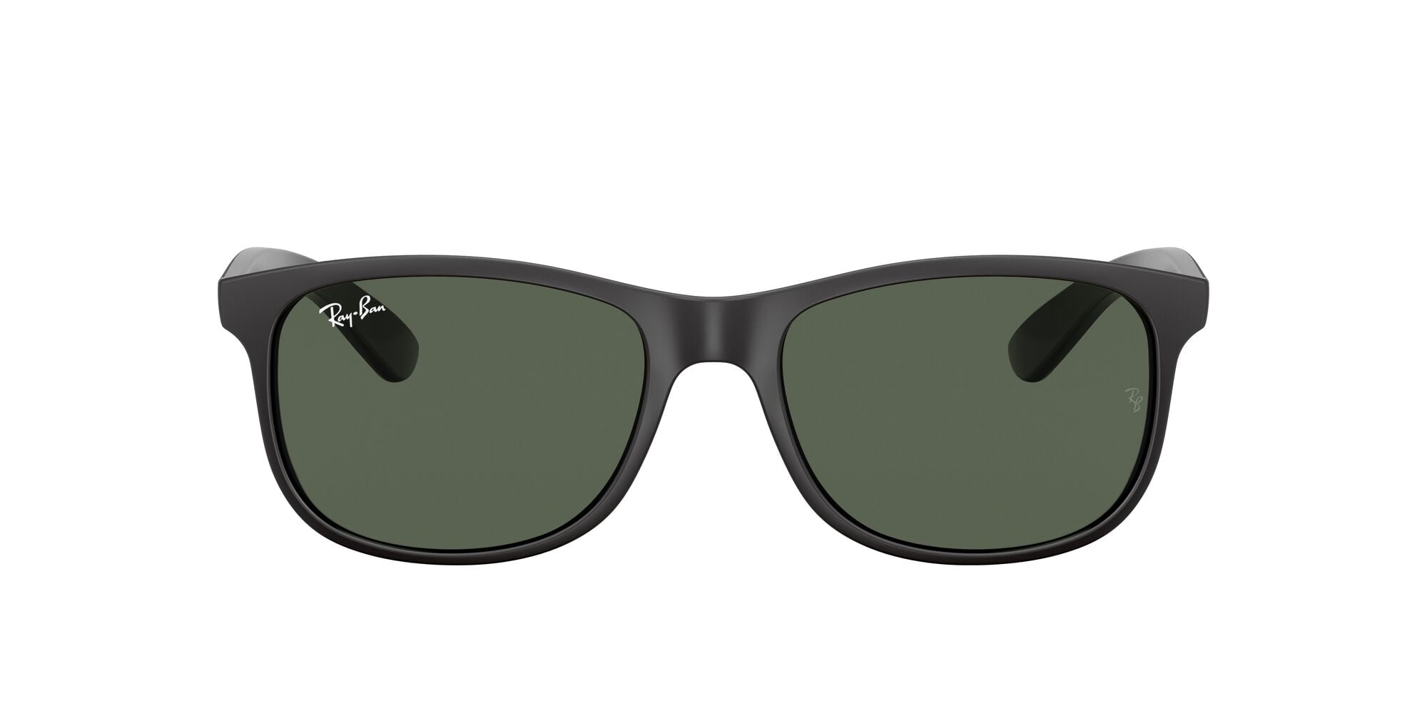 Ray-Ban Andy Sunglasses for Women and Men with UV Sun Protection, Dark Green/Matte Black, Size 55