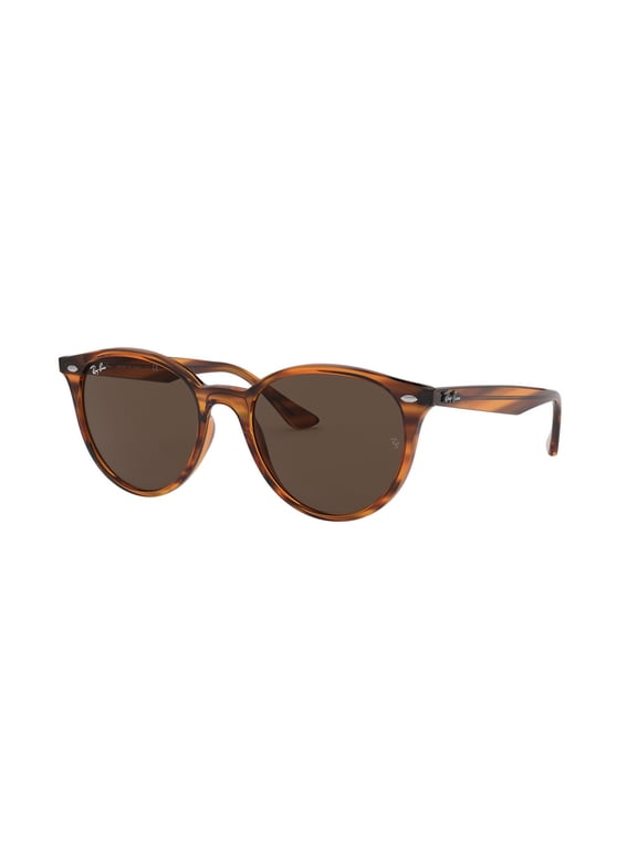 RB4305 RB4305 Phantos Shape Sunglasses Polished Striped Red Havana Frame | Dark Brown Lens 53mm