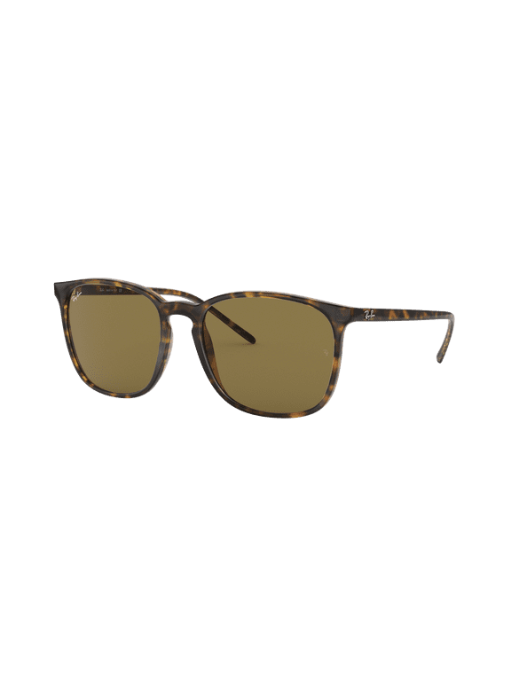 RB4387 RB4387 Square Shape Sunglasses Polished Light Havana Frame | B-15 Brown Lens 56mm