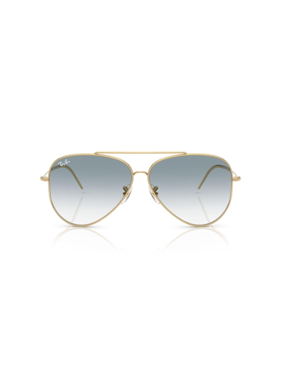 RBR0101S Aviator Reverse Sunglasses, Gold/Clear Gradient Blue, 62 mm
