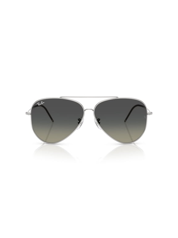 RBR0101S Aviator Reverse Sunglasses, Silver/Grey Gradient, 62 mm