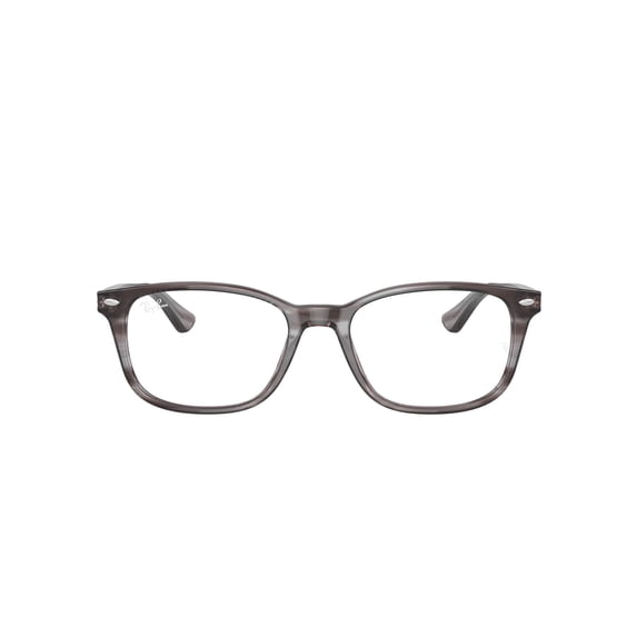 Ray-Ban RB5375 Optics Glasses, Prescription Eyeglasses with Case, Demo Lens/Striped Gray, Size 53