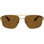 Ray-Ban Rb3663 Metal Rectangular Sunglasses