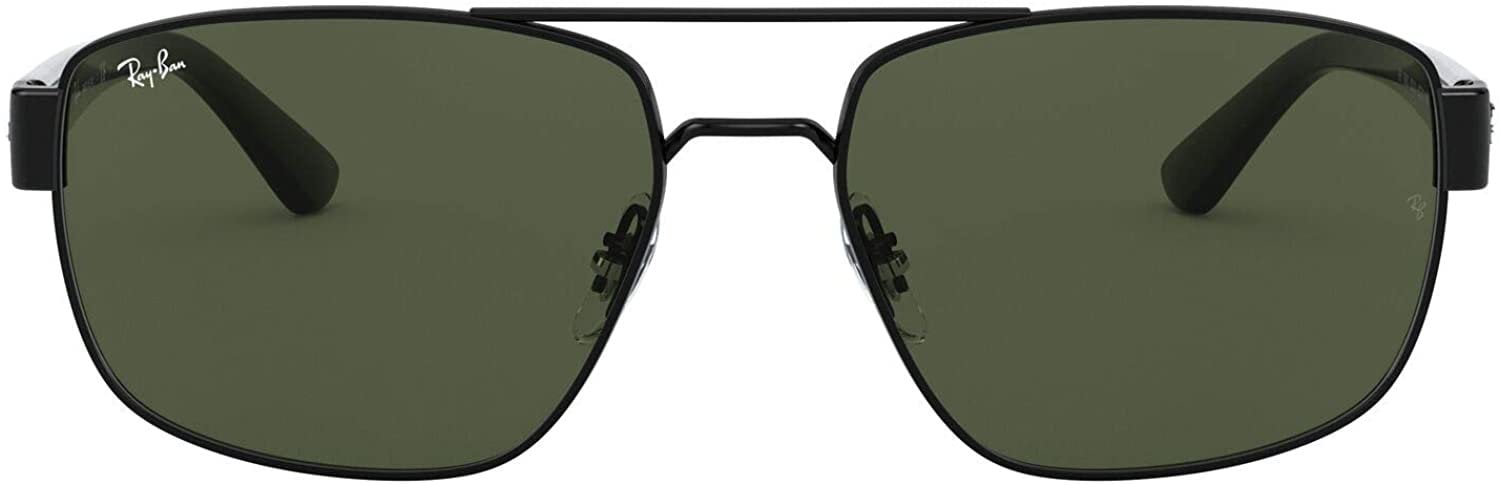 Ray-Ban Classic Aviator RB3663 Shiny Black Metal Rectangular