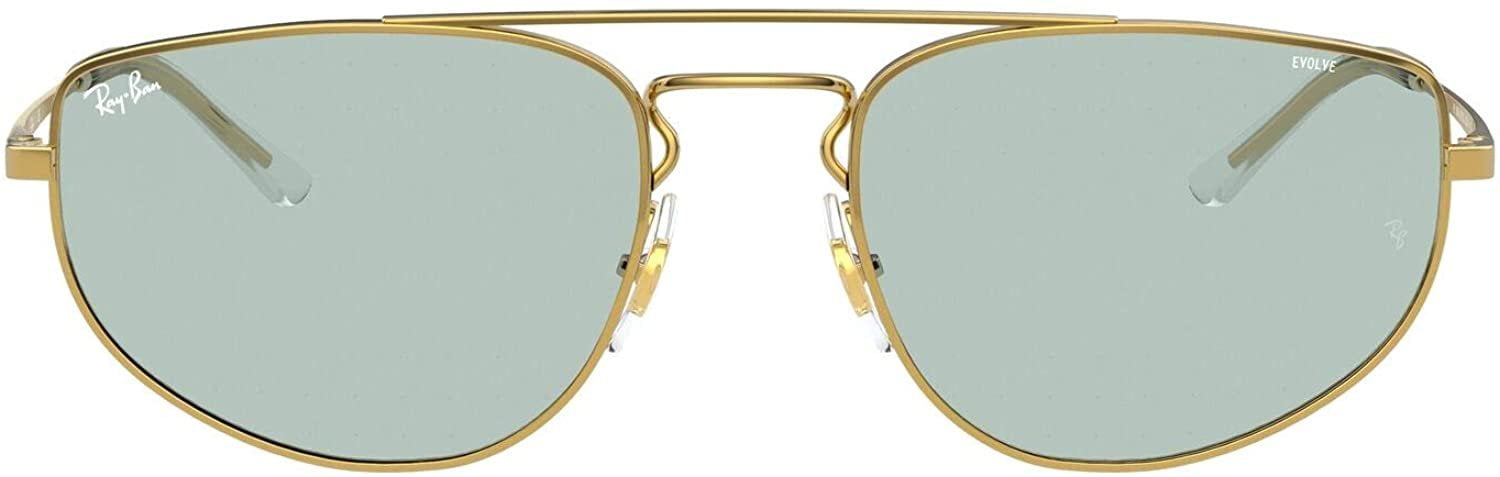 小物 RayBan RB3689 001/13 EVOLVE Ray-Ban RB3689 Solid Evolve M (55 - 14) with Grey lenses and Gold
