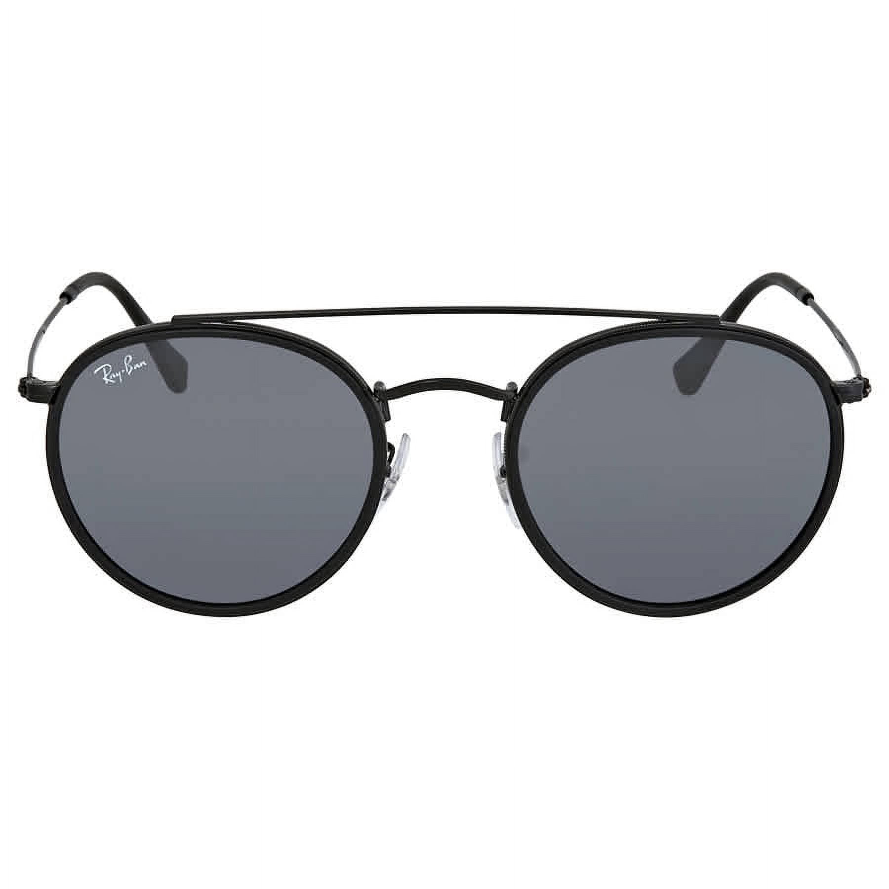 Ray Ban Unisex Round Double Bridge Blue/Gray Classic Sunglasses