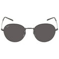 thumbnail image 1 of Ray-Ban Round Metal– Black with Dark Lenses, Sleek Vintage Sunglasses for Mens, 1 of 5
