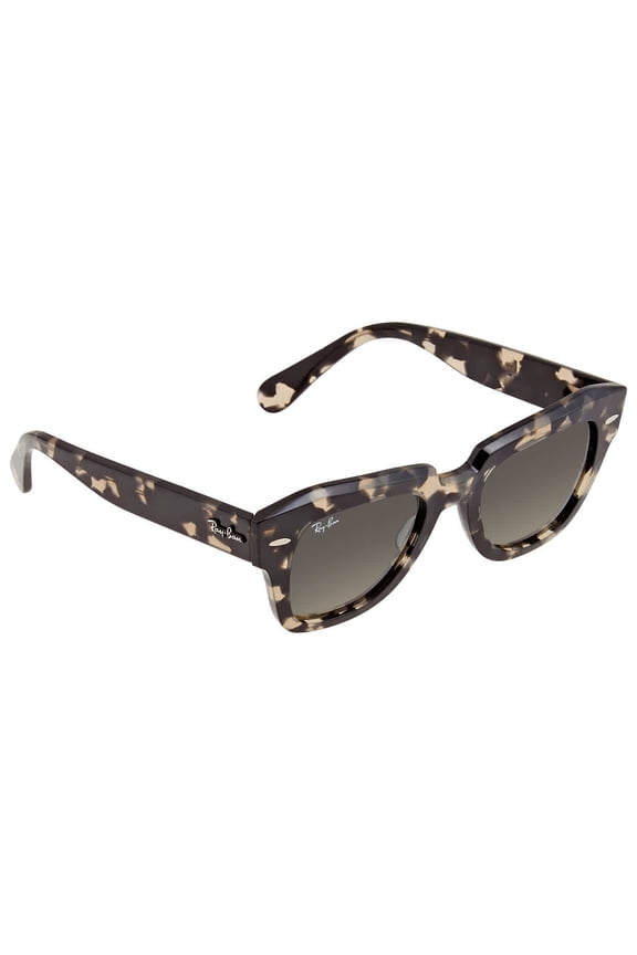 Ray Ban State Street Fleck Grey Gradient Square Unisex Sunglasses RB2186 133371 49