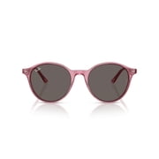Ray Ban Sunglasses for Women and Men - Bernard RB2230 High-Bridge, Non Polarized Sunglasses with Crystal Lenses - Transparent Pink/Dark Grey - Size 53