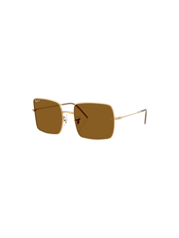 Ray Ban Sunglasses for Women - 0RBR0104S Square Reversed, with Polarized Lenses and Metal Glases Frame - Arista/Dark Brown Polar - 54
