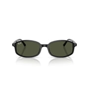Ray Ban Sunglasses for Women and Men - SAM RB2232F Low-Bridge, Unisex, Non Polarized Sunglasses with Crystal Lenses - Black/Green - Size 54