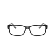 Ray-Ban Unisex Size 54 Square RB5245 Optics Prescription Eyeglasses with Case, Black On Transparent