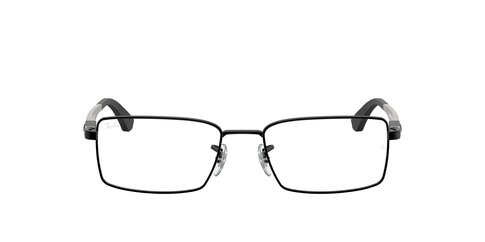 Ray-Ban Unisex Size 54 Rectangular RB6275 Optics Prescription Eyeglasses with Case, Matte Black