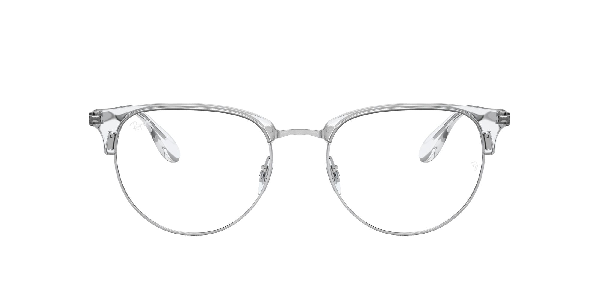 Ray-Ban Prescription Eye Glasses with Case, Size 51, Silver Frames