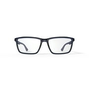 Ray-Ban Unisex Size 55 Rectangular Prescription Eyeglasses with Case, Transparent Grey/Demo Lens