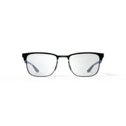 Ray-Ban Unisex Size 52 Rectangular RB8421 Optics Prescription Eyeglasses with Case, Matte Black on Black/Demo Lens