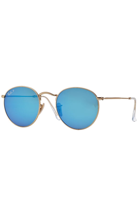 Unisex RB3447 Round Metal Sunglasses, 50mm