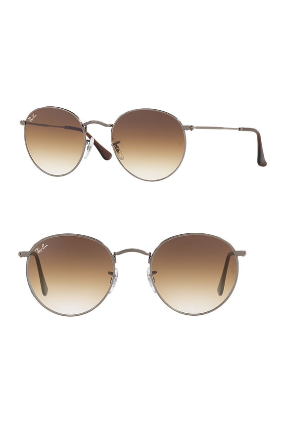 Unisex RB3447N Round Metal Sunglasses, 50mm