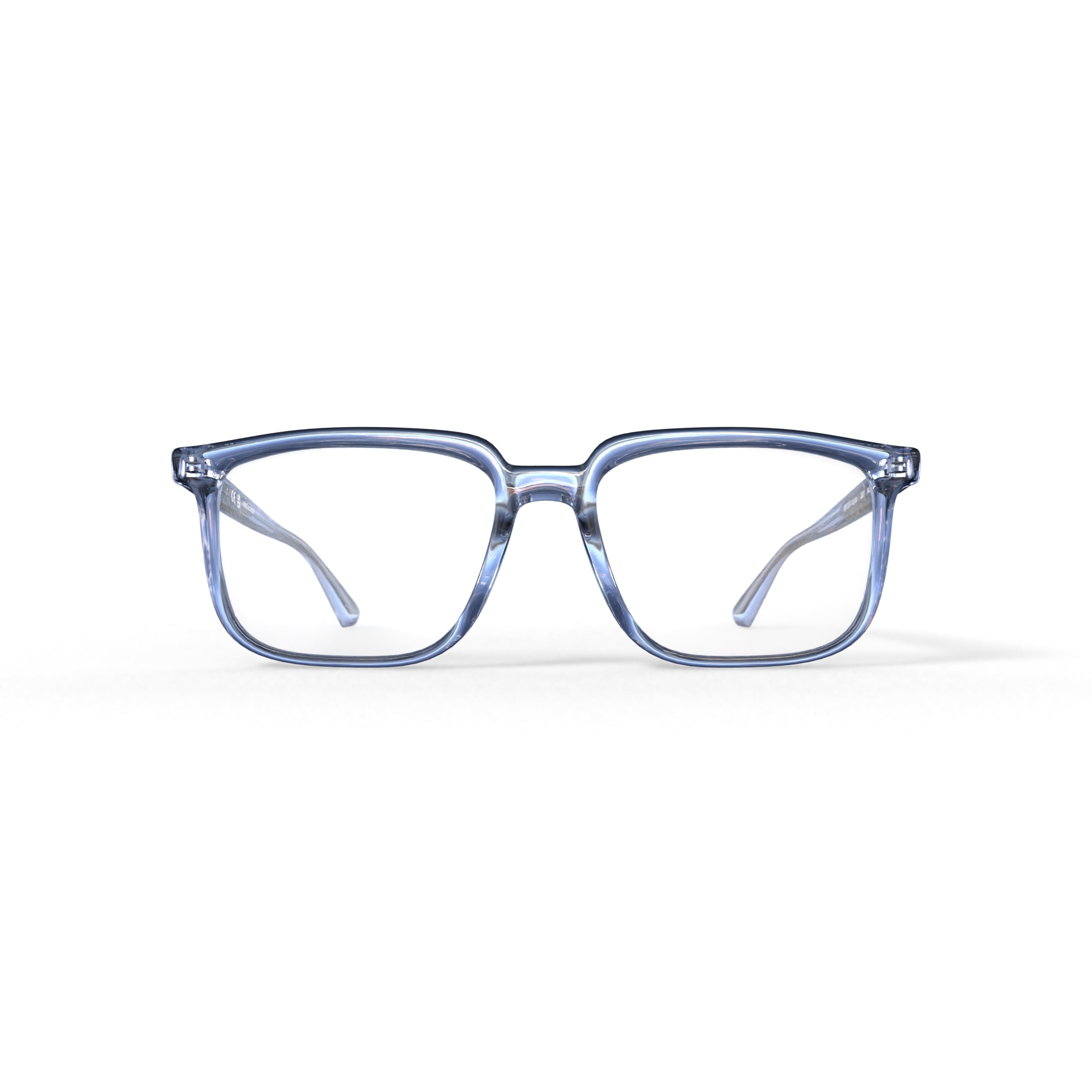 Ray-Ban Unisex Size 54 Rectangular Alain Optics Prescription Eyeglasses with Case, Transparent