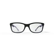 Ray-Ban Womens Size 53 Retro Wingtip Square RB5228 Optics Prescription Eyeglasses with Case, Matte Black