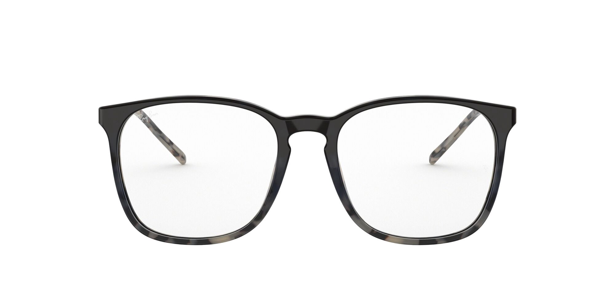 Ray-Ban RB5387 Optics Glasses, Prescription Eyeglasses with Case, Demo Lens/Blue Gradient Havana Beige, Size 54