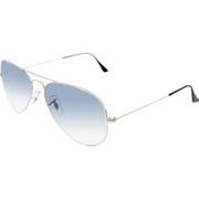 Ray-Ban Womens Gradient Aviator RB3025-003/3F-55 Silver Aviator Sunglasses