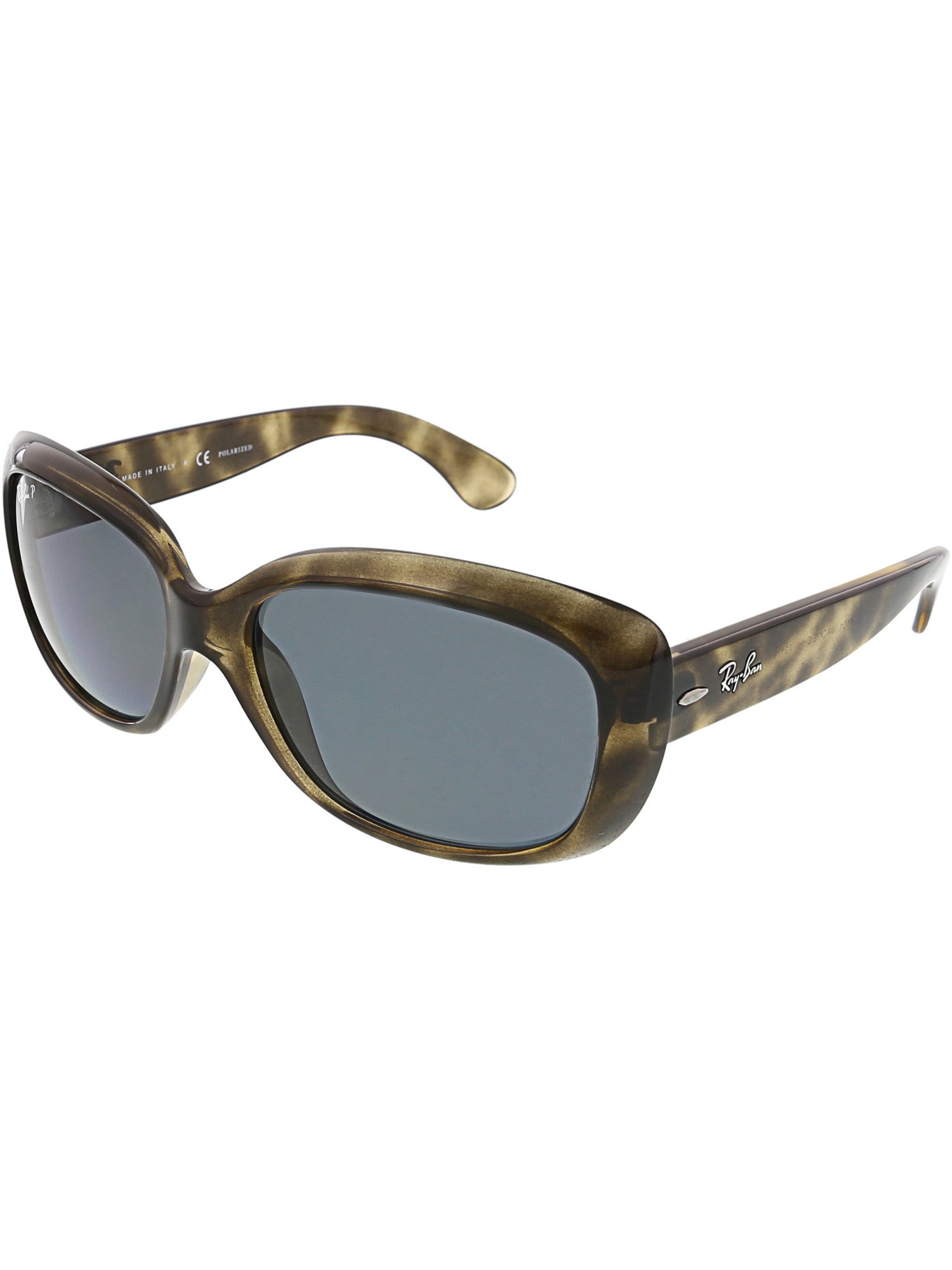 Ray-Ban Women's Polarized Jackie Ohh RB4101-731/81-58 Brown Rectangle Sunglasses - image 1 of 3