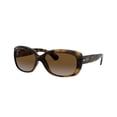 thumbnail image 1 of Ray-Ban Women's Rb4101f Jackie Ohh Asian Fit Low Bridge Rectangular Sunglasses, 1 of 3