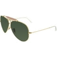 thumbnail image 1 of Ray-Ban Women's Shooter RB3138-001-62 Gold Aviator Sunglasses, 1 of 3