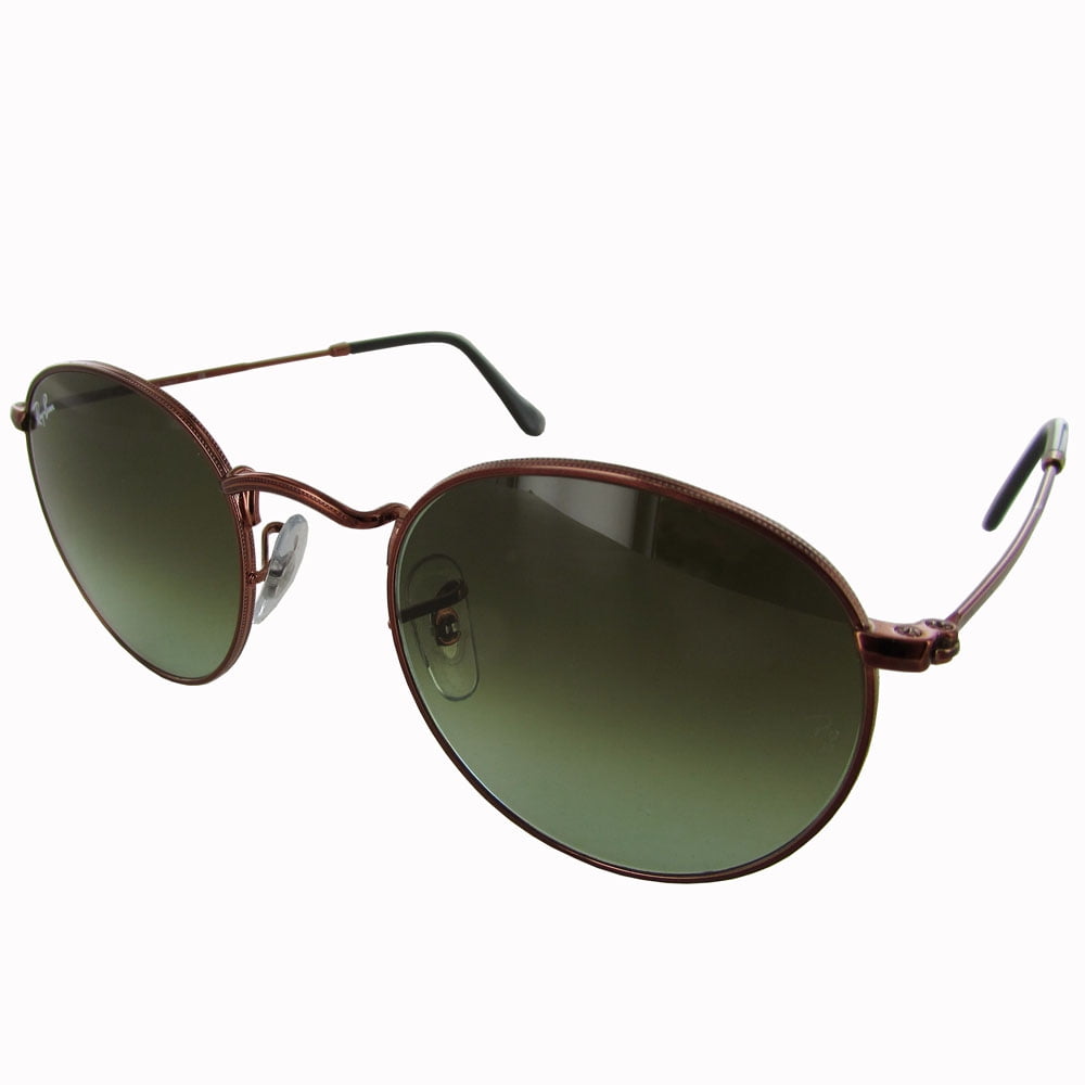 Winst Vernietigen Offer Ray Ban Womens RB3447 Round Metal Sunglasses, Bronze-Copper/Green Gradient  - Walmart.com