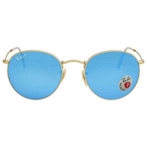 Ray Ban Womens Round Polarized Casual Sunglasses Sunglasses - Gold 53Mm