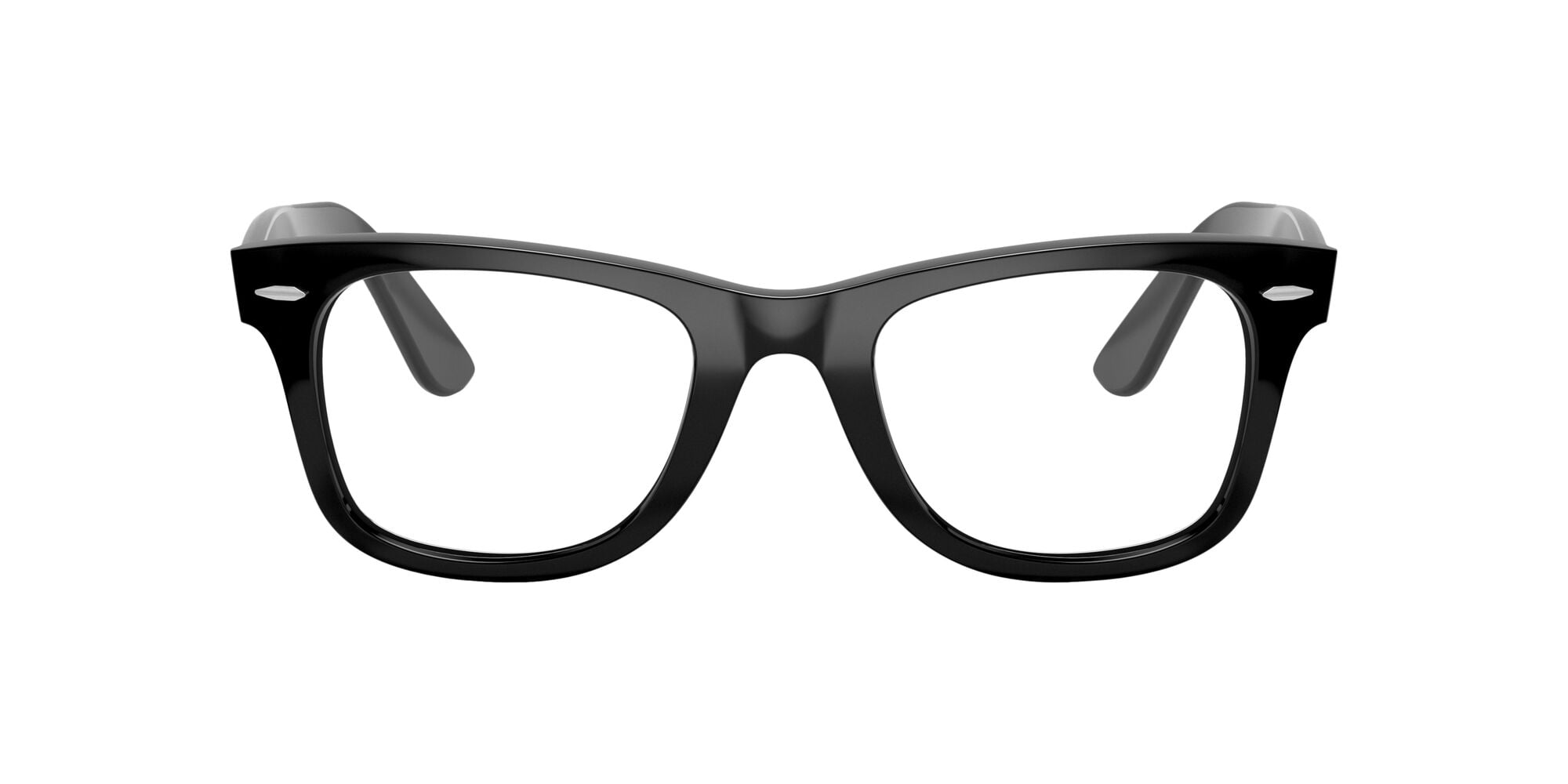 Ray-Ban Unisex Size 50 Square Wayfarer Ease Eyeglasses, Black/Demo Lens