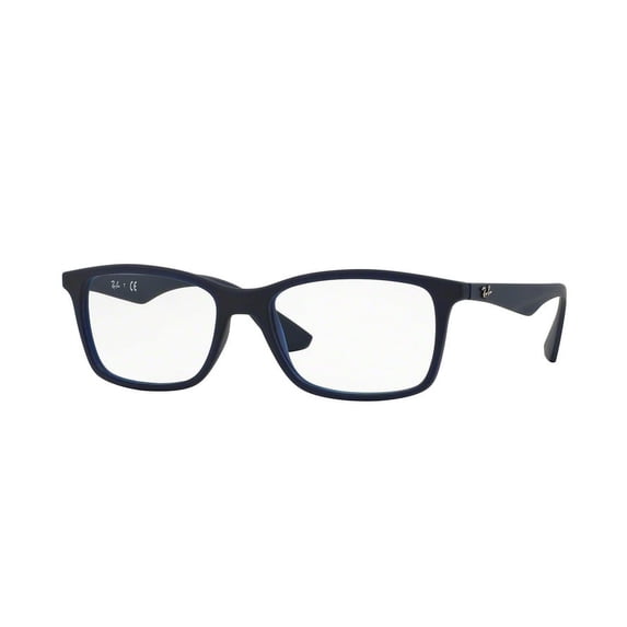 Ray-Ban eyeglasses RX7047 (5450) matte transparent blue with demo lenses, 54mm