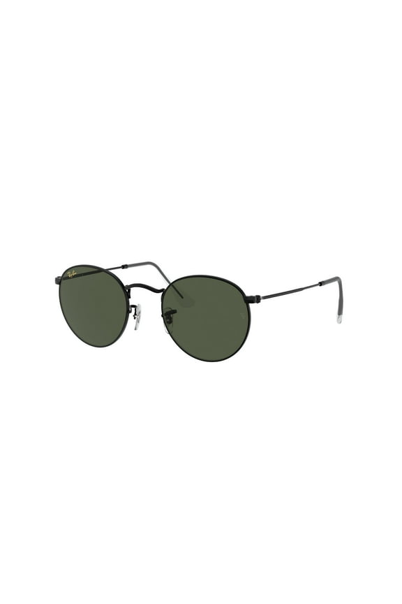 sunglasses RB3447 Round Metal (919931) black with g-15 green lenses, 53mm
