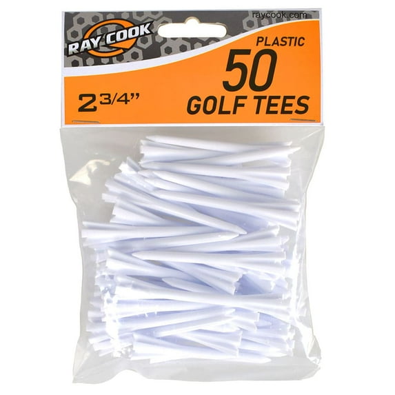 Ray Cook Plastic Golf Tees, 50 Pieces, 2 3/4 in