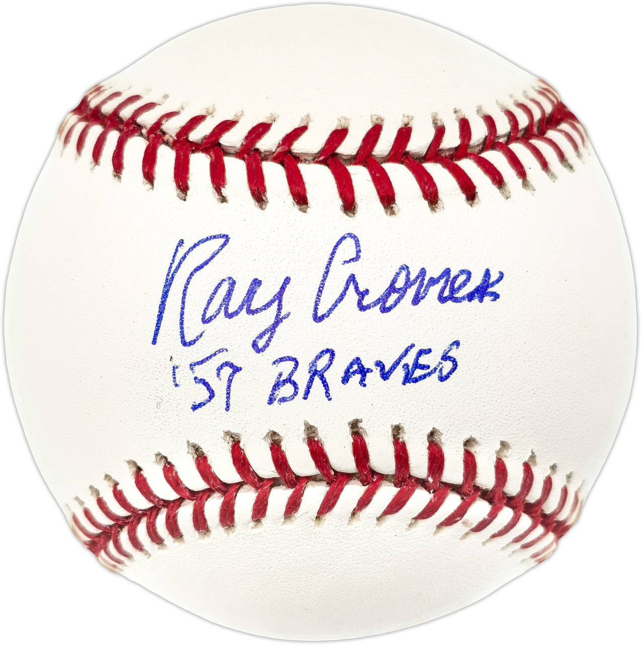Ray Crone Autographed Official MLB Baseball Milwaukee Braves "57 Braves" JSA #L64644