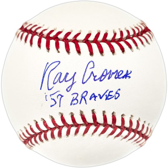 Ray Crone Autographed Official MLB Baseball Milwaukee Braves "57 Braves" JSA #L64644