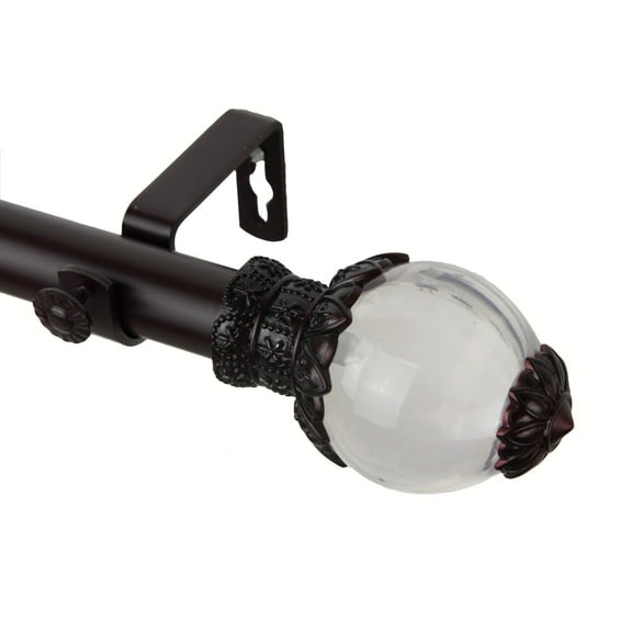 Ray Curtain Rod 1" OD 48-84 inch - Mahogany