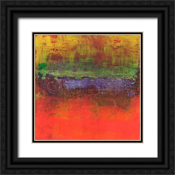 Ray, Elena 12x12 Black Ornate Wood Framed with Double Matting Museum Art Print Titled - Hifi Abstract I